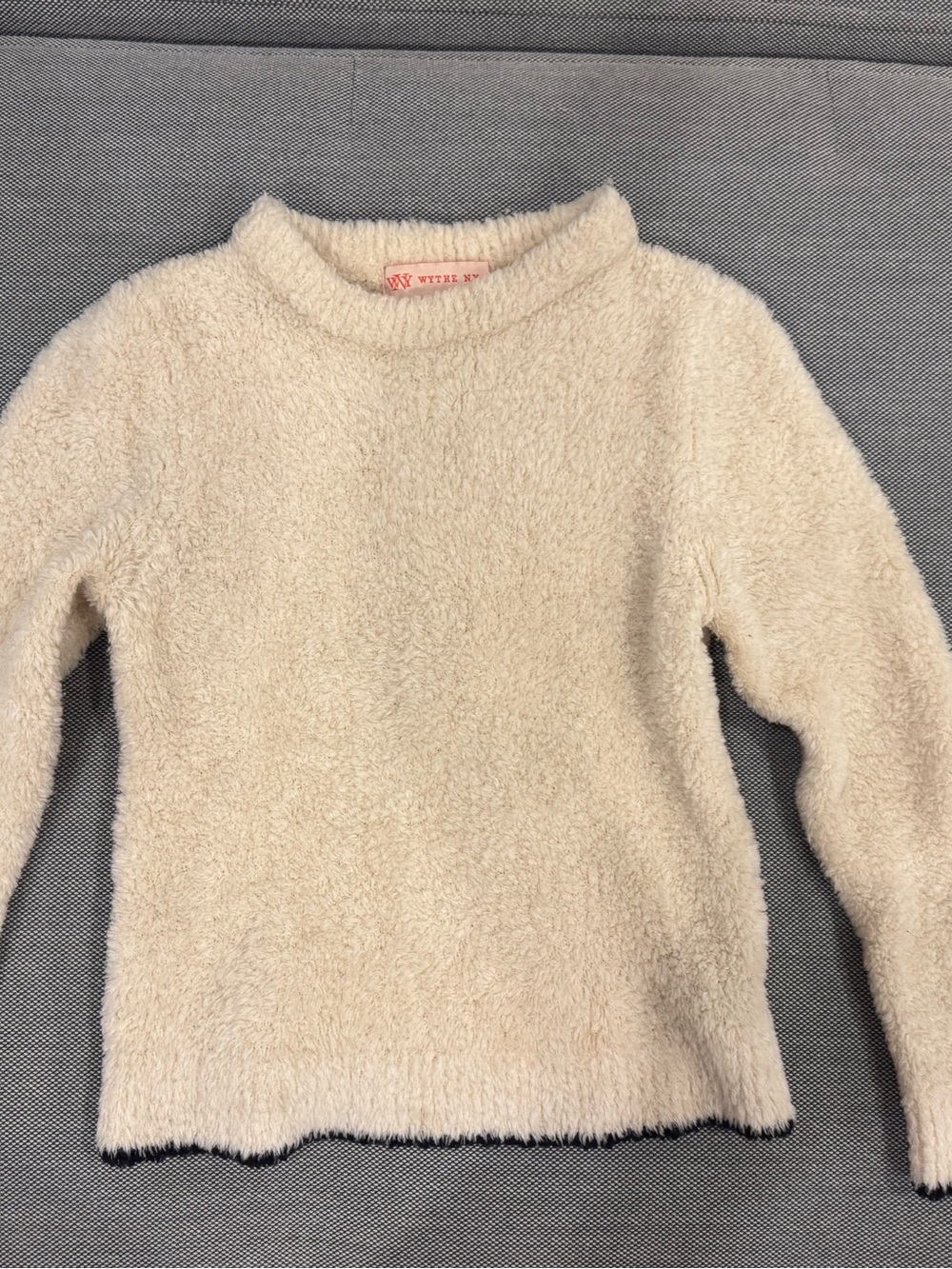 Wythe NY Cream Plush Crewneck Sweater